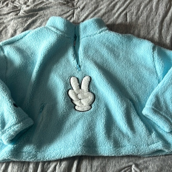 NWOT Disney Quarter Zip Sherpa - Picture 1 of 7